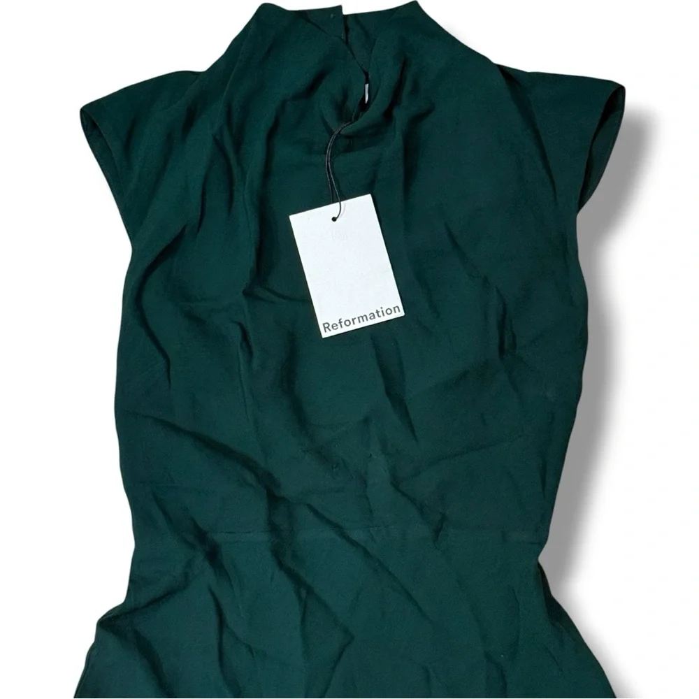 NWT Reformation Green Alizee Dress, Size 0 - Picture 5 of 7